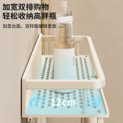 卫生间置物架浴室免打孔毛巾架一体厕所洗漱洗澡间墙上收纳架厨房
